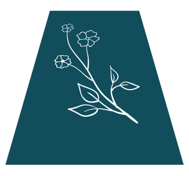 Expressive Floral Stem flower vinyl rug - TenStickers