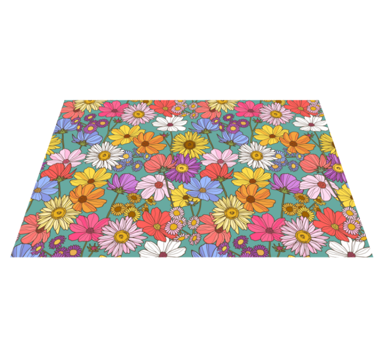 A lot of different flowers floral rug - TenStickers