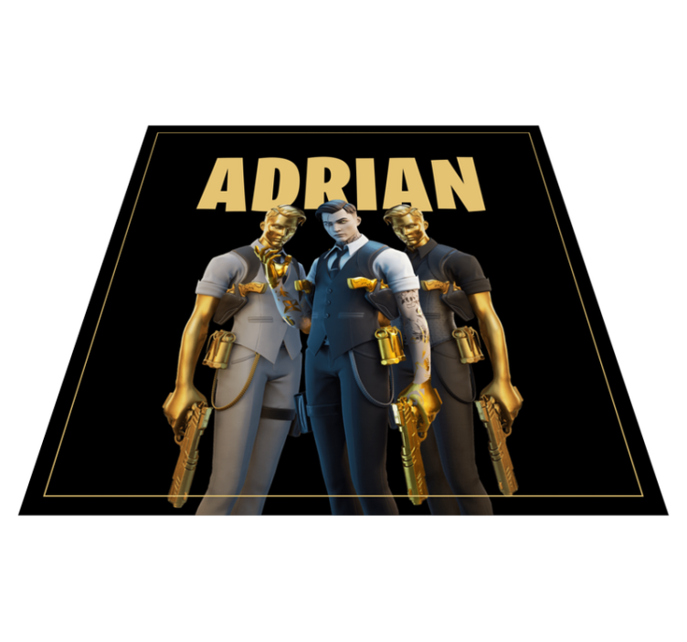 Custom trio characters teenager vinyl rug - TenStickers