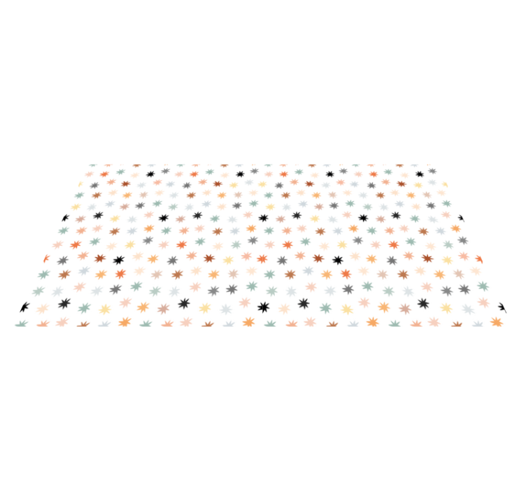 Star vinyl rug with colorful star design - TenStickers