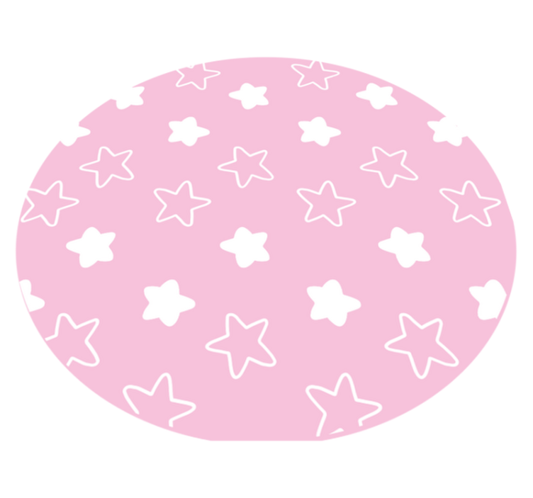 Cute little white stars circular rug - TenStickers