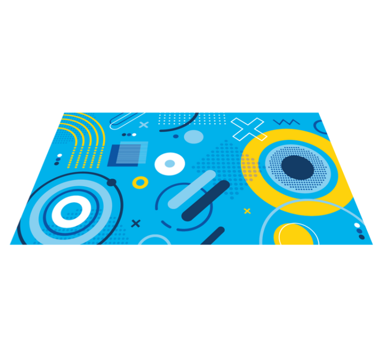 abstract design dining room rug - TenStickers
