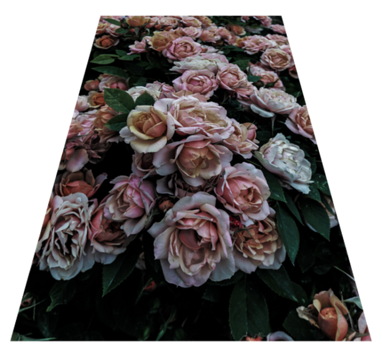 Elegant Floral Display flower vinyl rug - TenStickers
