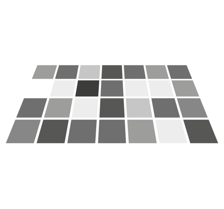 GRAY TONE GRID bathroom vinyl rug - TenStickers