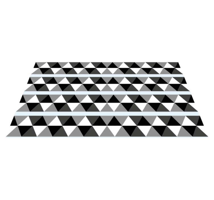 Black and gray pattern tile carpet - TenStickers