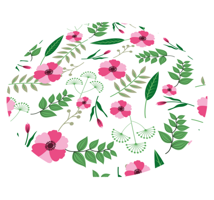 Cool pink roses floral rug - TenStickers