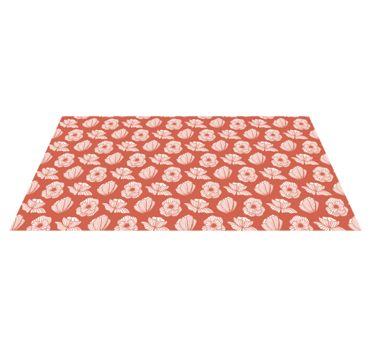 Collage of poppy flowers floral rug - TenStickers