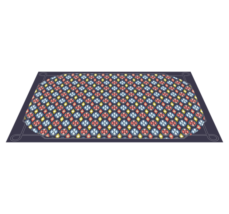 Colorful mosaic composition entrance hall vinyl rug - TenStickers