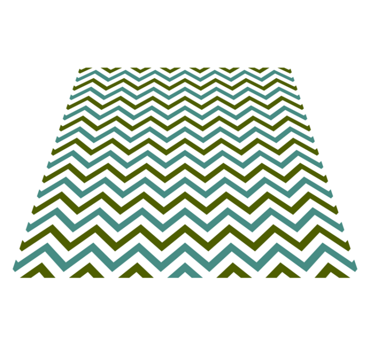 Three-color zigzag pattern kitchen floor tiles - TenStickers