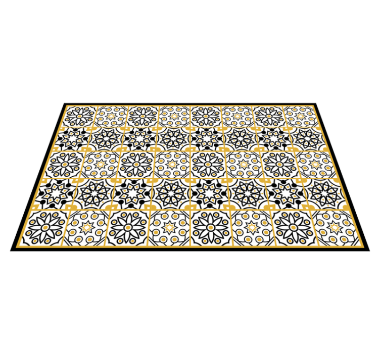 Portuguese motif  kitchen floor tiles - TenStickers