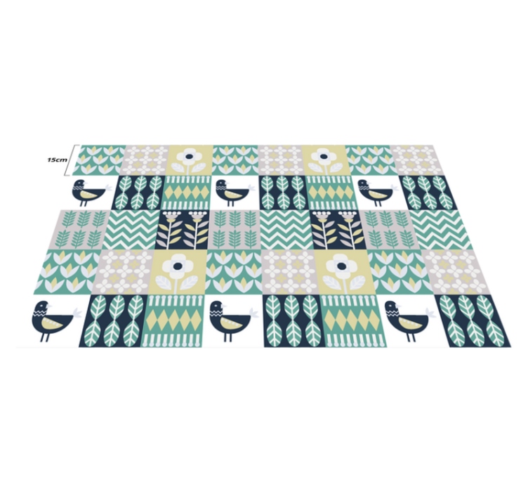 Norway style kitchen floor tiles - TenStickers