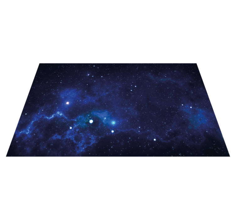 Bright stars with blue space living room rug - TenStickers