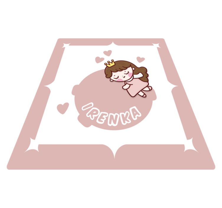Cute Princess Theme custom vinyl rug - TenStickers