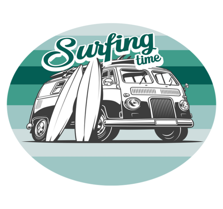 Surfing Adventure teenager vinyl rug - TenStickers
