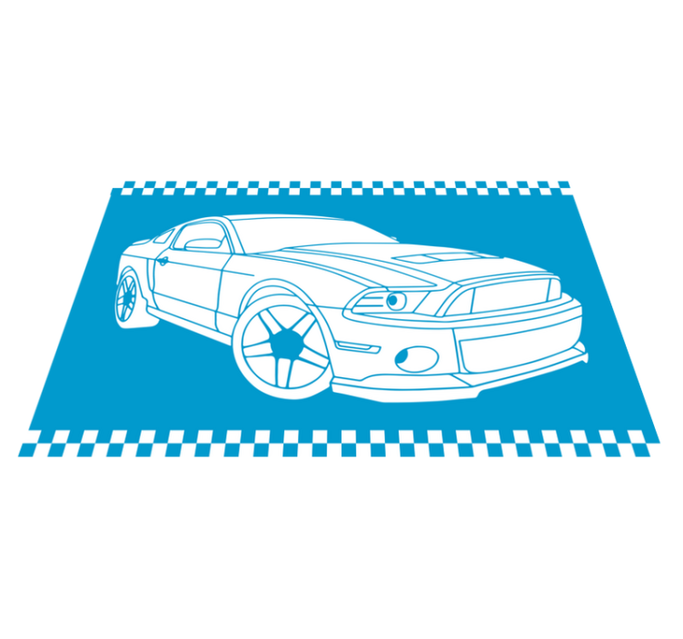 Amazing American muscle car floor rug - TenStickers