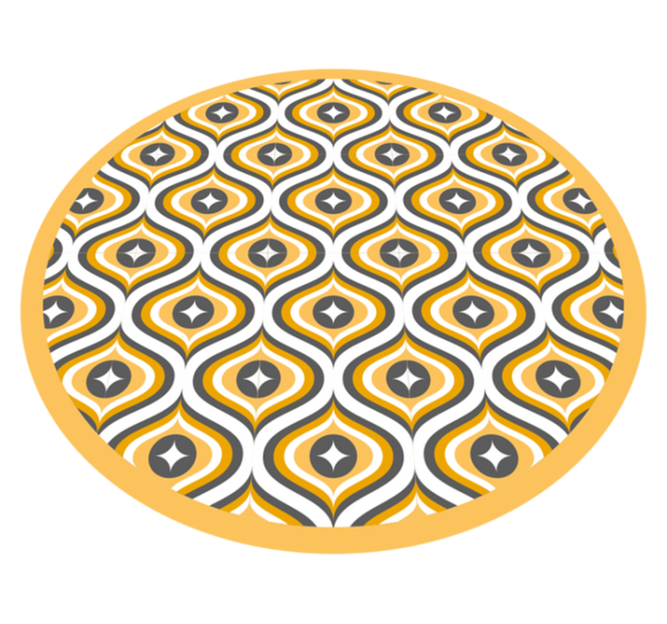 Nice geometric groovy pattern bedroom rug - TenStickers