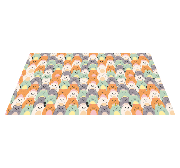 Adorable animal expressions entrance hall vinyl rug - TenStickers