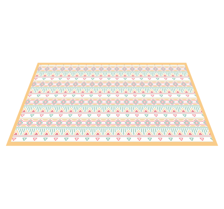 Colorful Patterned Stripes ethnic vinyl rug - TenStickers