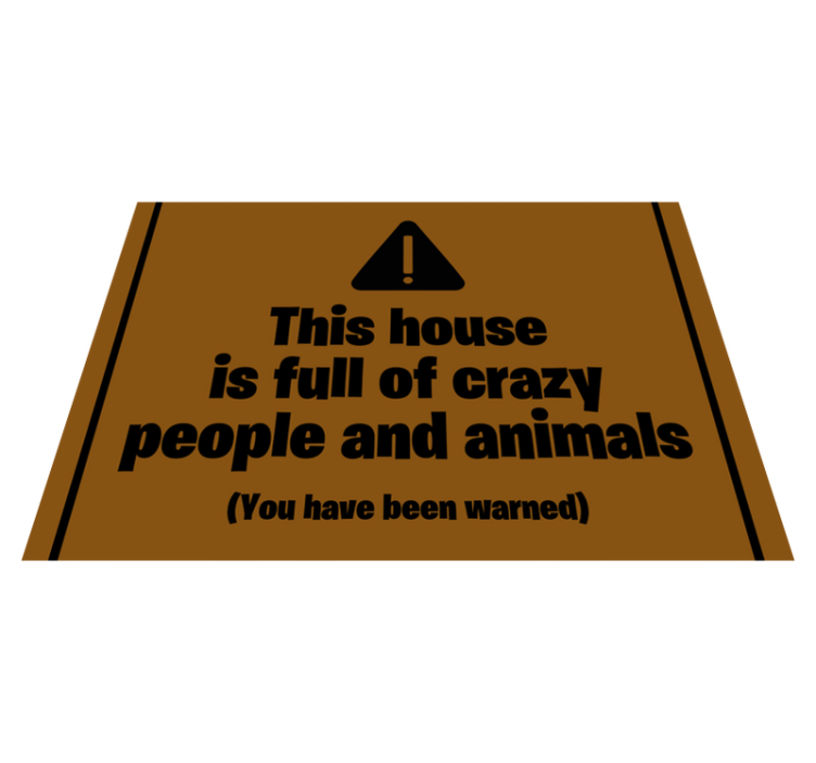 Crazy house with crazy pets modern rug - TenStickers