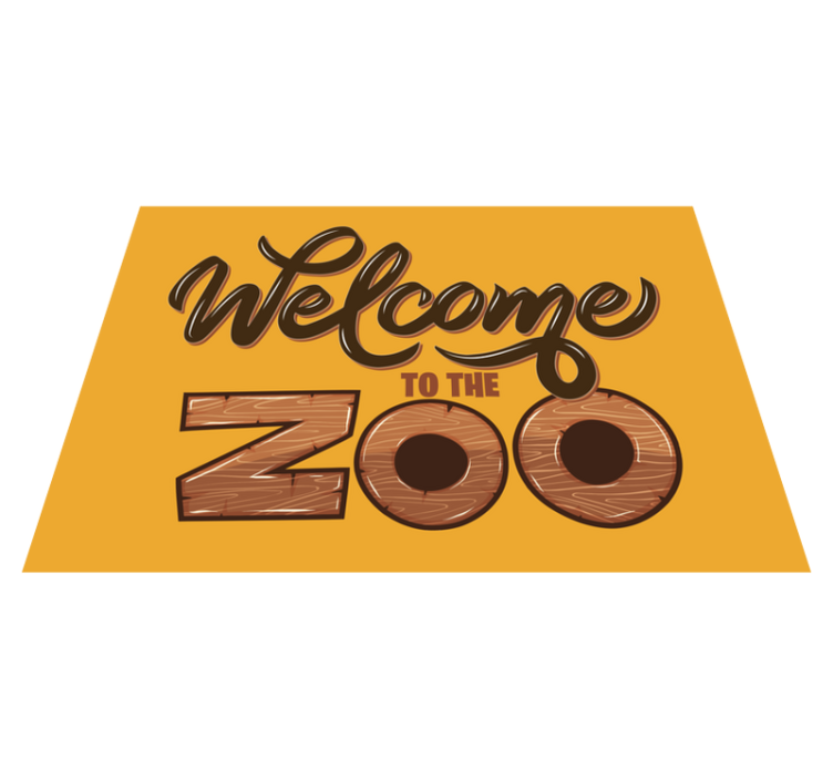 Welcome to our zoo modern rug - TenStickers