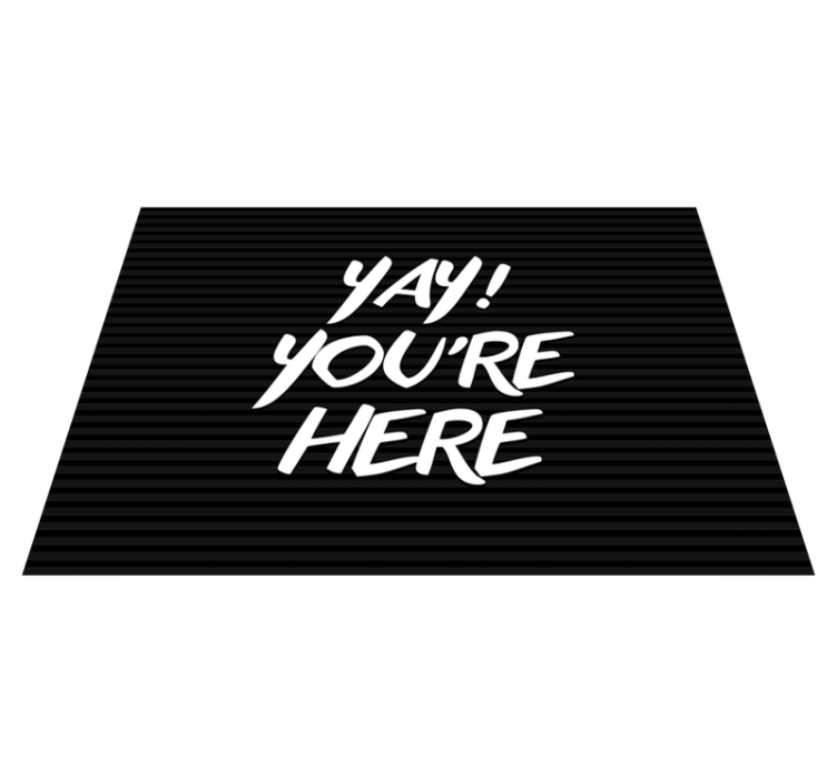 Yay, you are here modern rug - TenStickers