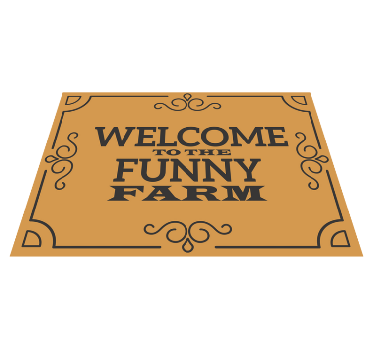 Welcome to funny farm modern rug - TenStickers
