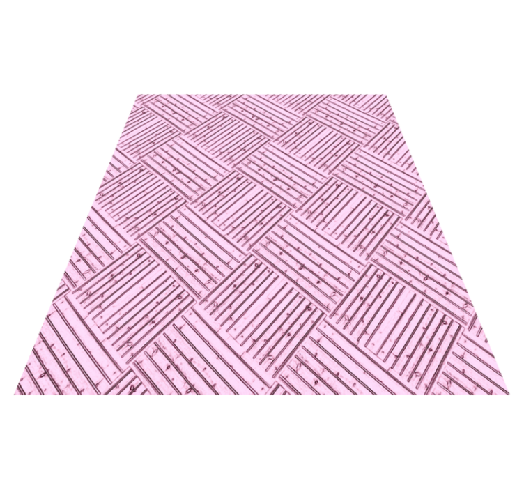 Pink texture diagonal wood effect vinyl rug - TenStickers