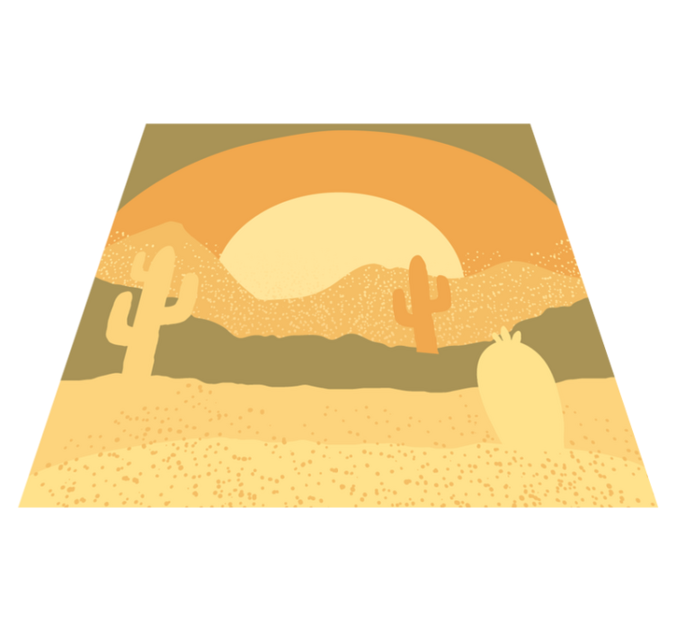 Desert Dusk Landscape nature vinyl rug - TenStickers