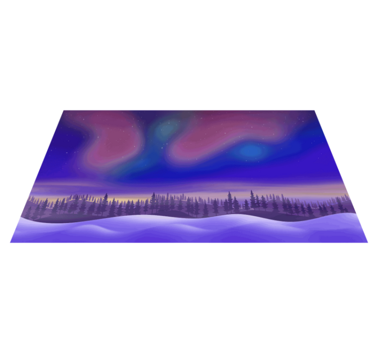 Aurora Night Sky nature vinyl rug - TenStickers
