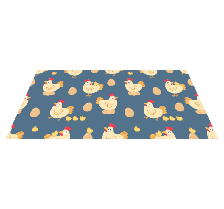 Charming Hen Pattern animal vinyl rug - TenStickers