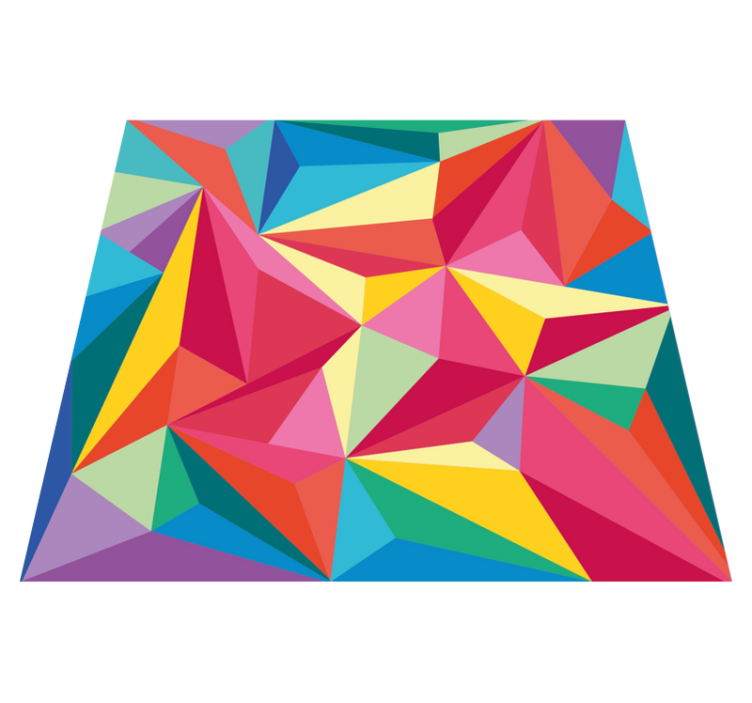 Lively colorful elements geometric vinyl rug - TenStickers