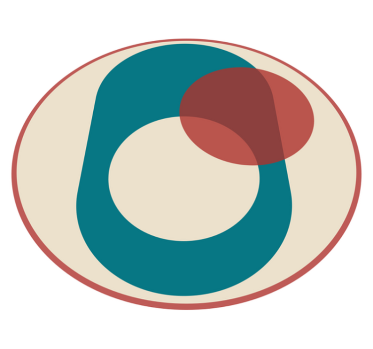 Circles In Harmony modern vinyl rug - TenStickers