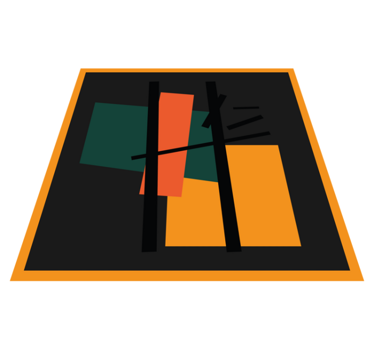 Abstract Color Segments modern vinyl rug - TenStickers