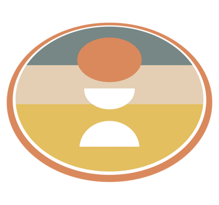 Circular Colour Harmony minimalist vinyl rug - TenStickers