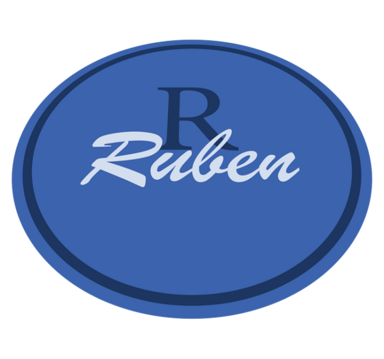 Custom vinyl rug custom name circle - TenStickers