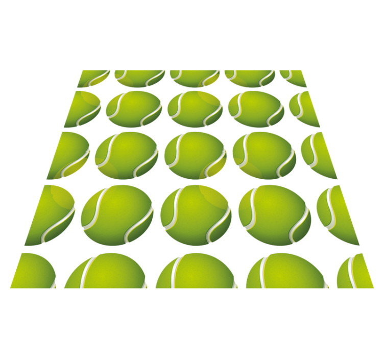 Tennis Ball Motif gaming vinyl rug - TenStickers