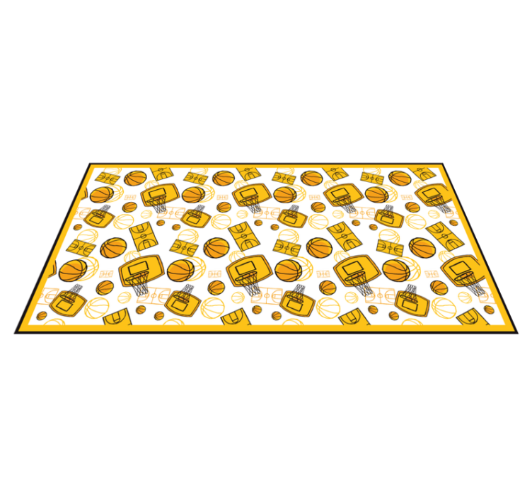 Basketball Fun teenager vinyl rug - TenStickers