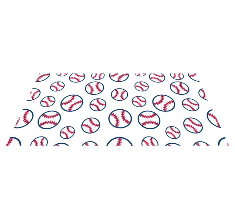 Baseball Pattern gaming vinyl rug - TenStickers