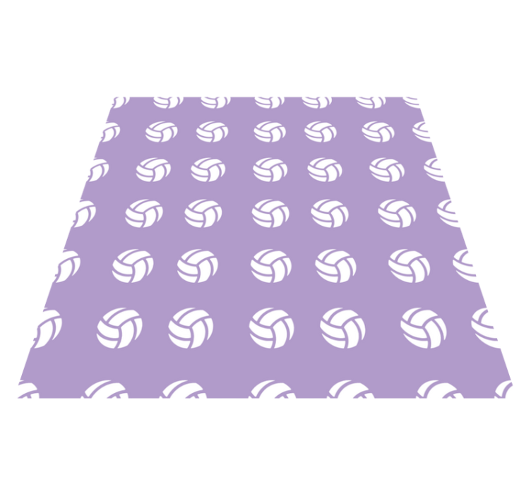 White volleyball balls pattern bedroom rug - TenStickers