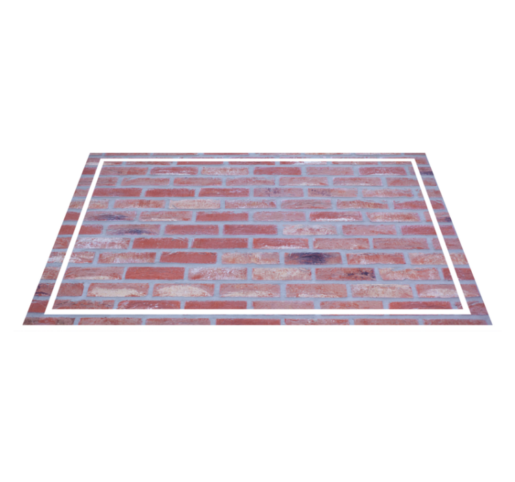 Pink bricks with white outlines  tile carpet - TenStickers