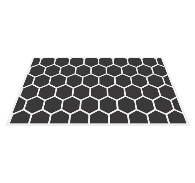 Hexagonal Motif geometric vinyl rug - TenStickers