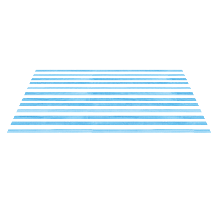 Blue Motif stripes vinyl rug - TenStickers