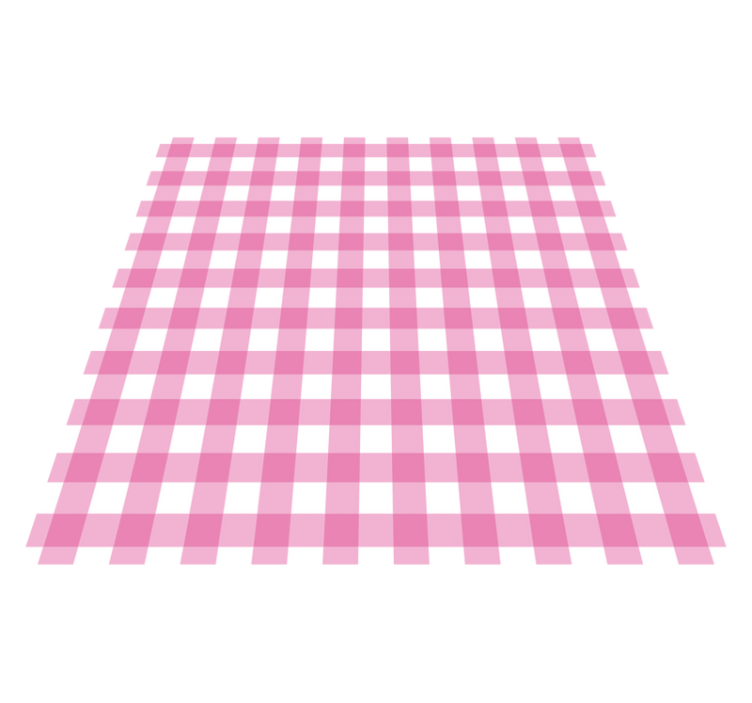 Pink and white patterned square vinyl rug - TenStickers