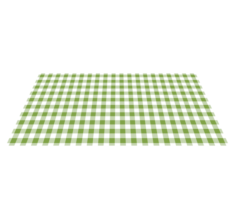White and green patterned  rectangular rug - TenStickers