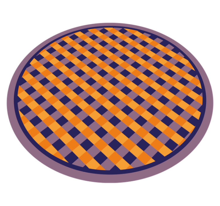 Bold Checker Pattern stripes vinyl rug - TenStickers