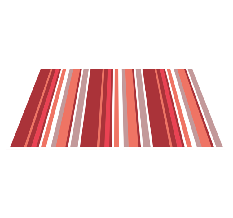 Vertical line red pattern bedroom rug - TenStickers