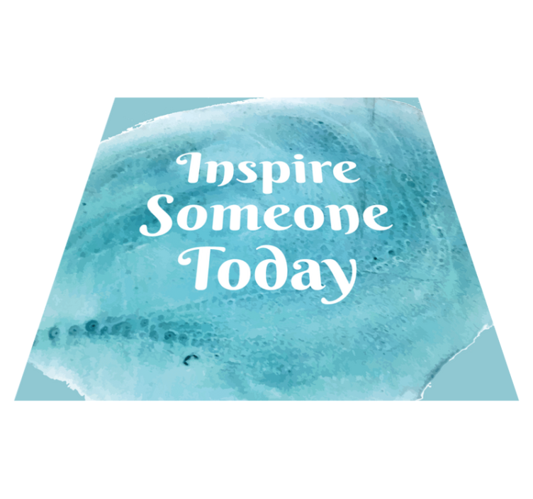Custom vinyl rug inspirational quote design - TenStickers