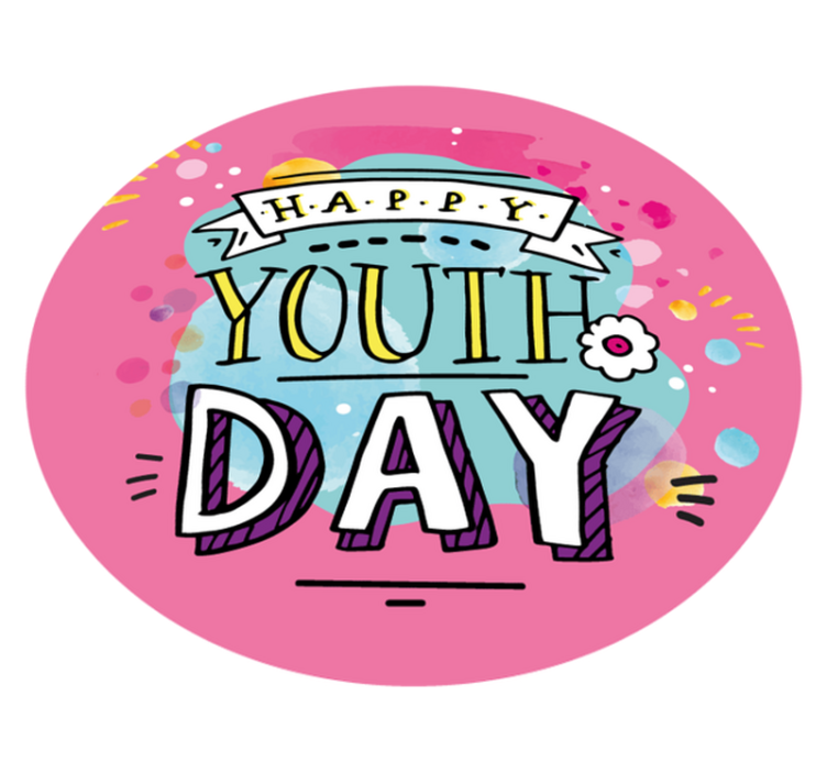 Happy youth day custom vinyl rug - TenStickers