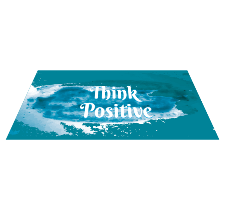 Embrace Optimism custom vinyl rug - TenStickers