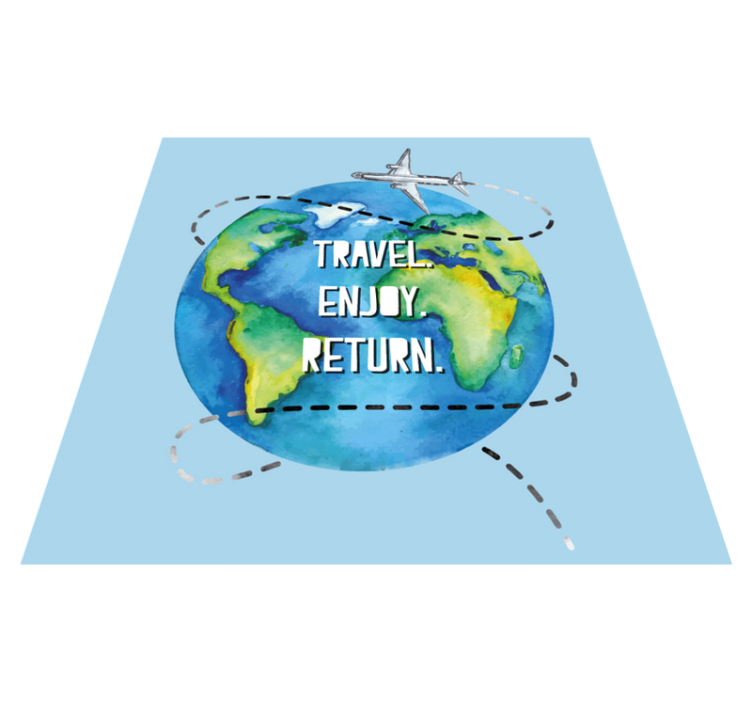 Travel enjoy return custom vinyl rug - TenStickers